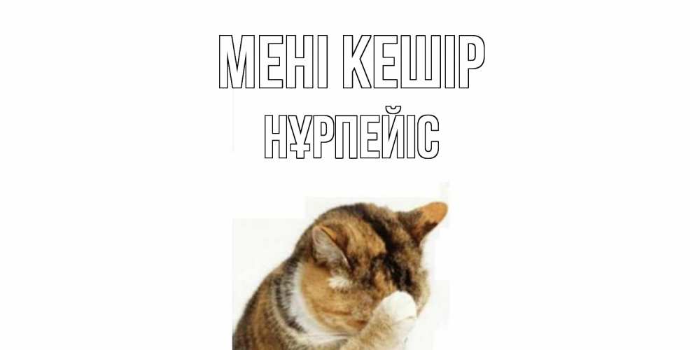 Күн сайын ашық хат с именем, НҰРПЕЙІС Мені кешір кот Онлайн тегін жүктеп алу тілектері бар керемет карта 