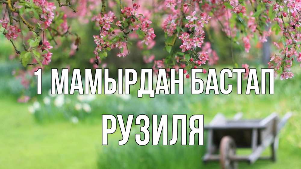 Күн сайын ашық хат с именем, Рузиля 1 мамырдан бастап С 1 мая Онлайн тегін жүктеп алу тілектері бар керемет карта 