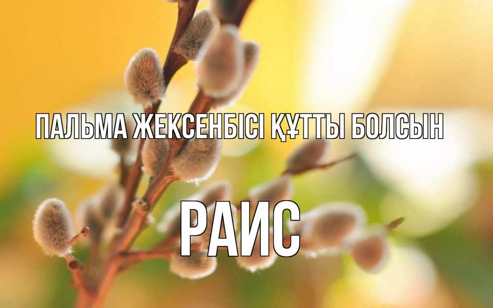 Күн сайын ашық хат с именем, Раис Пальма жексенбісі құтты болсын верба Онлайн тегін жүктеп алу тілектері бар керемет карта 