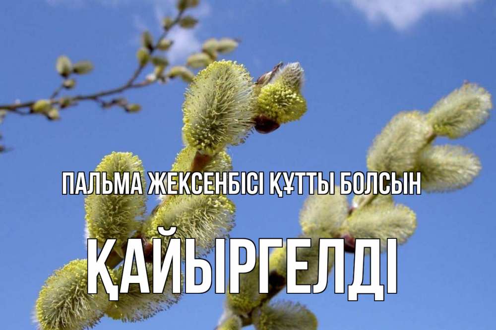 Күн сайын ашық хат с именем, Қайыргелді Пальма жексенбісі құтты болсын верба Онлайн тегін жүктеп алу тілектері бар керемет карта 
