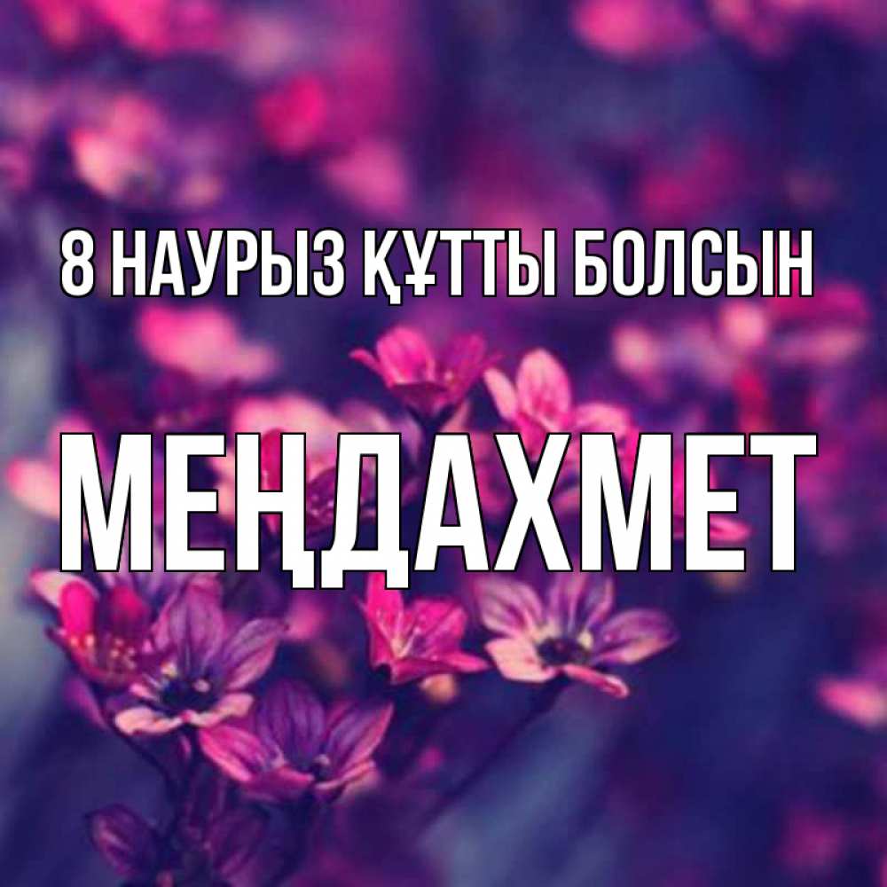 Күн сайын ашық хат с именем, МЕҢДАХМЕТ 8 наурыз құтты болсын небольшие цветы 1 Онлайн тегін жүктеп алу тілектері бар керемет карта 