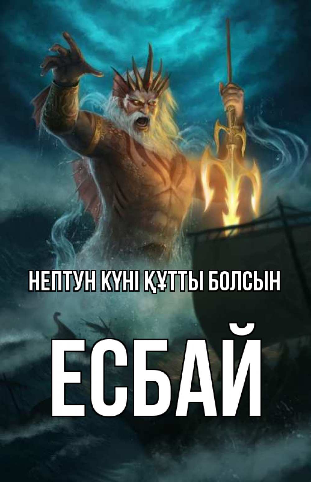 Күн сайын ашық хат с именем, Есбай нептун күні құтты болсын с днем Нептуна Онлайн тегін жүктеп алу тілектері бар керемет карта 
