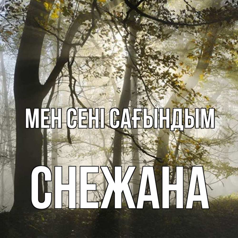 Күн сайын ашық хат с именем, Снежана Мен сені сағындым грустно Онлайн тегін жүктеп алу тілектері бар керемет карта 