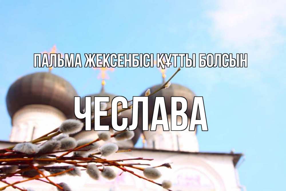 Картинка Пальма жексенбісі құтты болсын, Чеслава