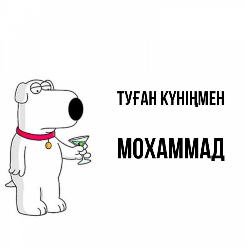 Күн сайын ашық хат с именем, Мохаммад Туған күніңмен песик с оливками Онлайн тегін жүктеп алу тілектері бар керемет карта 