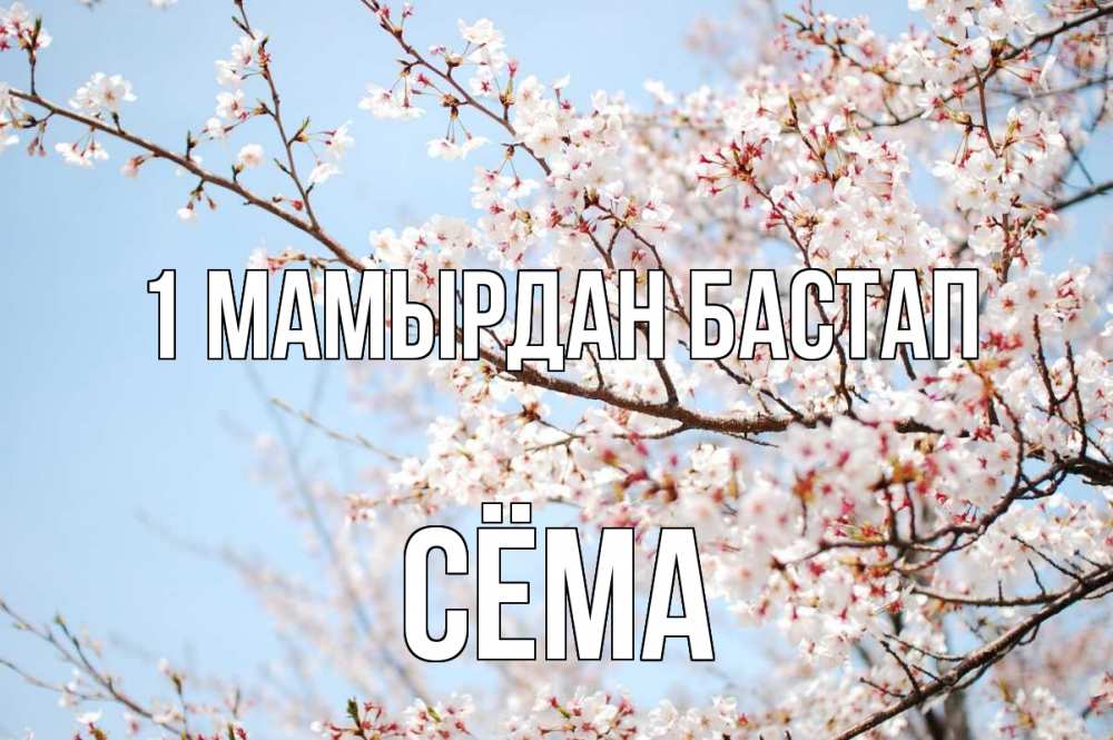 Күн сайын ашық хат с именем, Сёма 1 мамырдан бастап С 1 мая Онлайн тегін жүктеп алу тілектері бар керемет карта 
