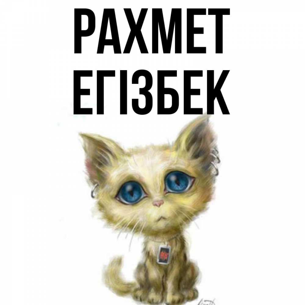 Күн сайын ашық хат с именем, Егізбек рахмет рисованный кот благодарит вас Онлайн тегін жүктеп алу тілектері бар керемет карта 