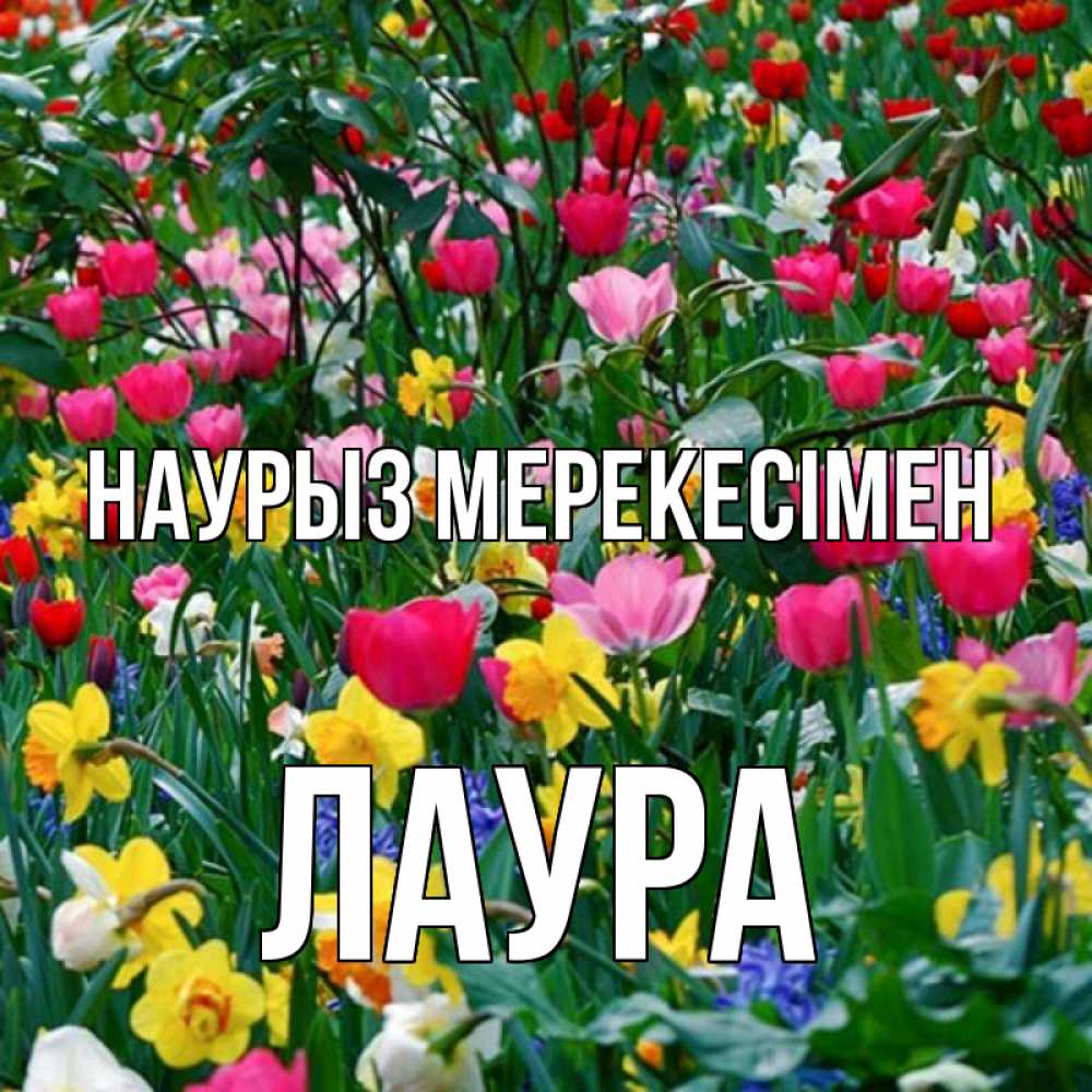 Күн сайын ашық хат с именем, Лаура Наурыз мерекесімен с наурызом праздником весны поздравления для женщины Онлайн тегін жүктеп алу тілектері бар керемет карта 