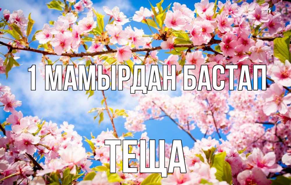 Күн сайын ашық хат с именем, Теща 1 мамырдан бастап С 1 мая Онлайн тегін жүктеп алу тілектері бар керемет карта 