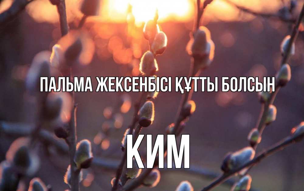 Картинка Пальма жексенбісі құтты болсын, Ким