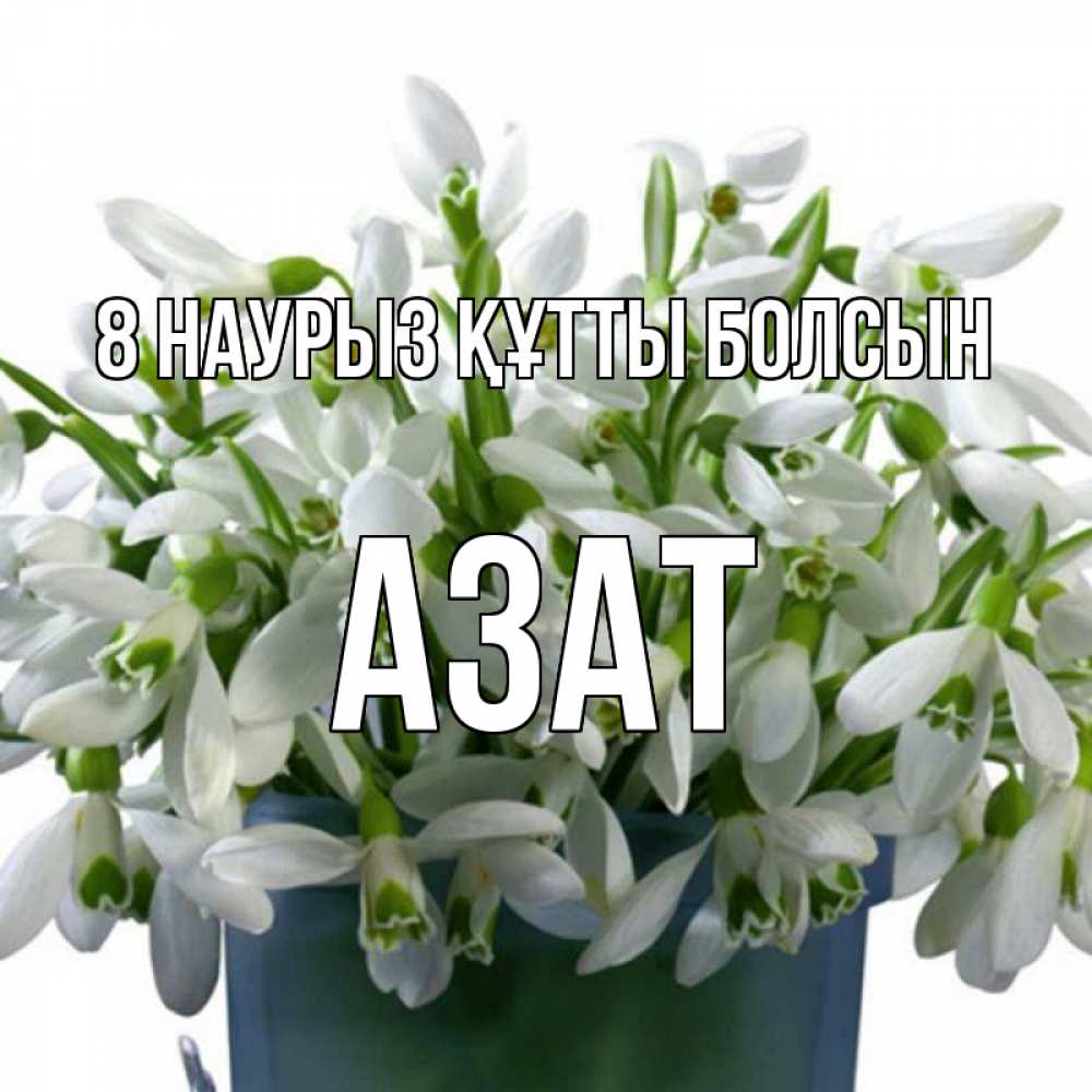 Күн сайын ашық хат с именем, Азат 8 наурыз құтты болсын цветы к международному женскому дню Онлайн тегін жүктеп алу тілектері бар керемет карта 