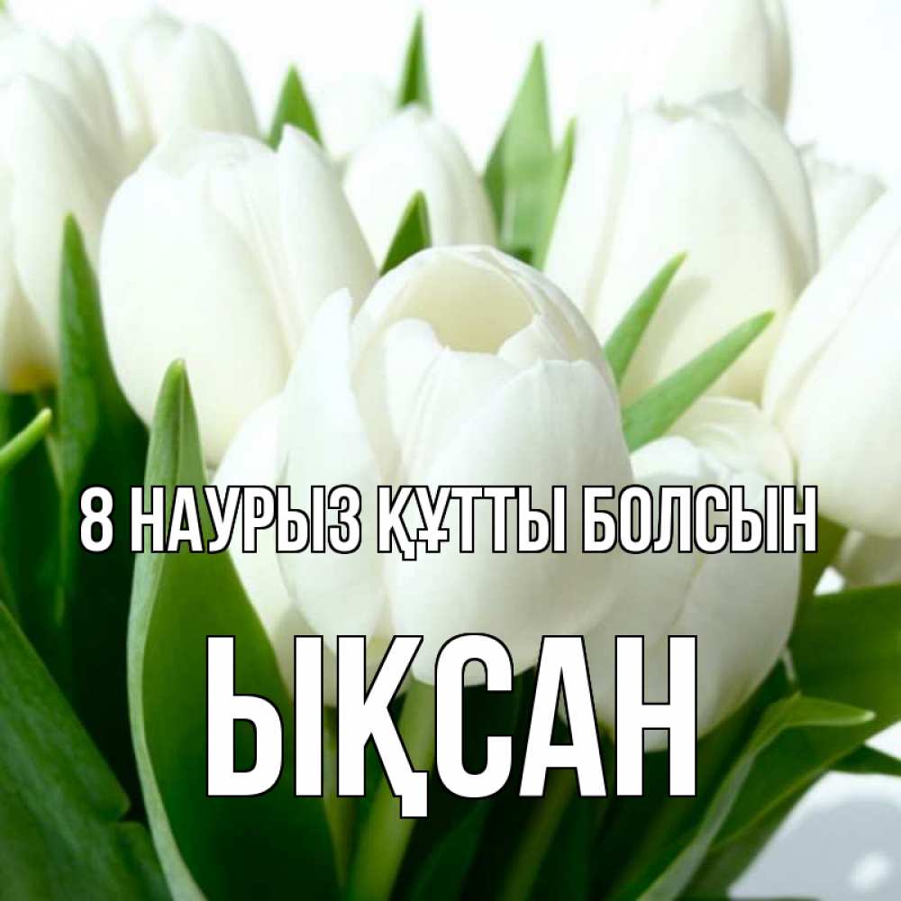 Күн сайын ашық хат с именем, ЫҚСАН 8 наурыз құтты болсын цветы Онлайн тегін жүктеп алу тілектері бар керемет карта 