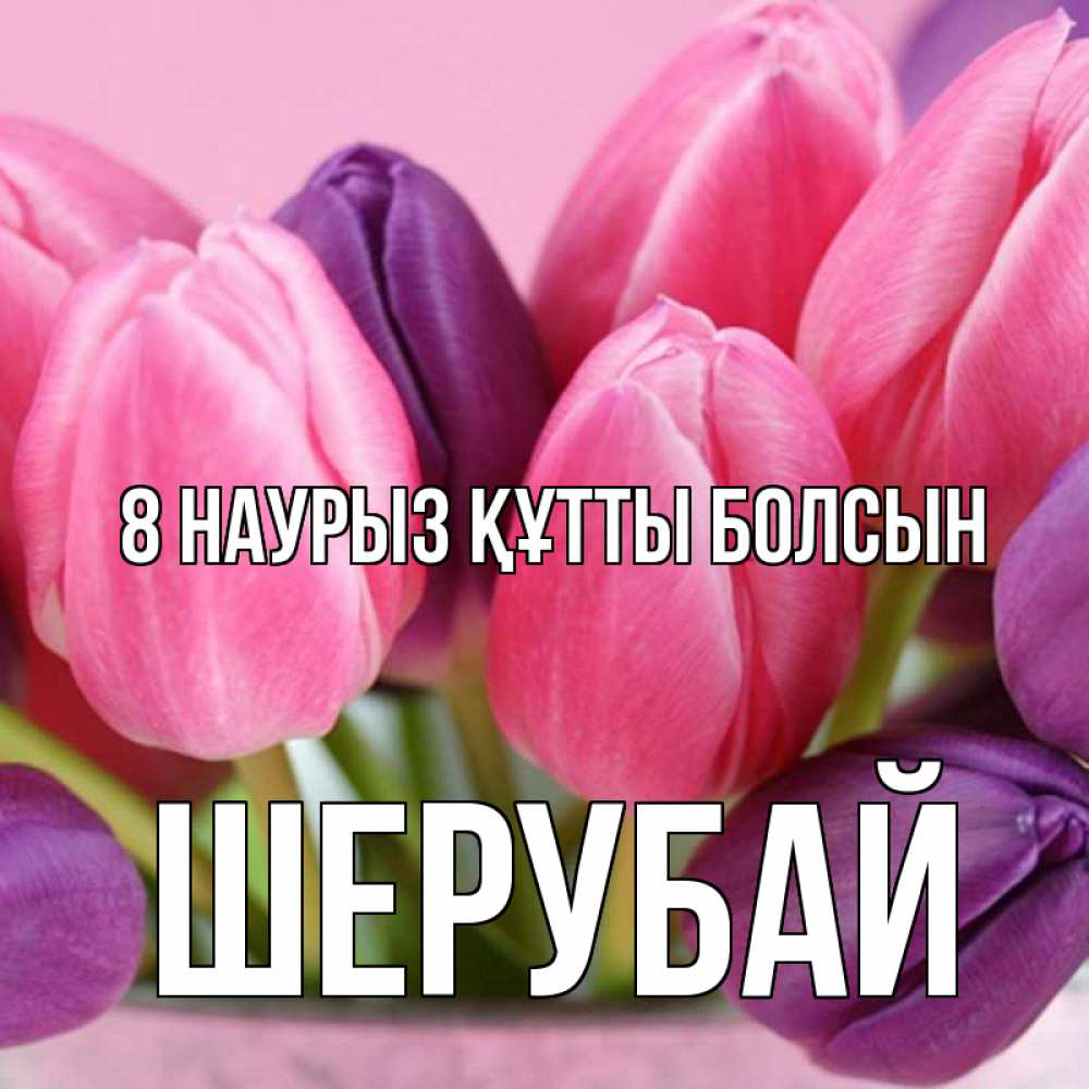 Күн сайын ашық хат с именем, ШЕРУБАЙ 8 наурыз құтты болсын маме 1 Онлайн тегін жүктеп алу тілектері бар керемет карта 