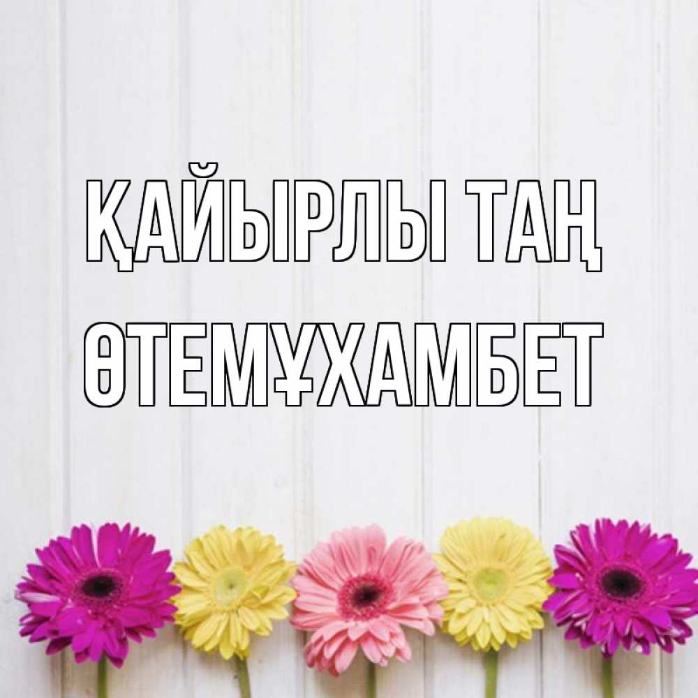 Күн сайын ашық хат с именем, ӨТЕМҰХАМБЕТ Қайырлы таң красный желтый и розовый цветок Онлайн тегін жүктеп алу тілектері бар керемет карта 