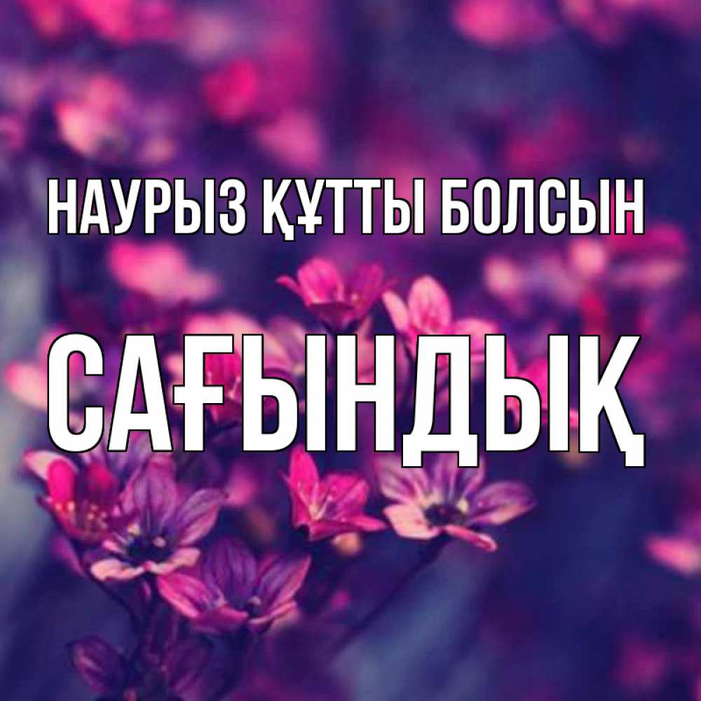 Күн сайын ашық хат с именем, САҒЫНДЫҚ Наурыз құтты болсын небольшие цветы 1 Онлайн тегін жүктеп алу тілектері бар керемет карта 