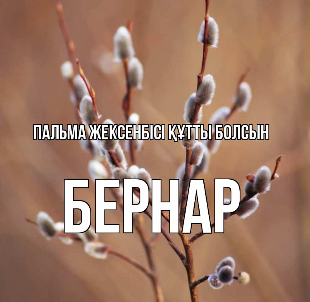 Күн сайын ашық хат с именем, Бернар Пальма жексенбісі құтты болсын верба Онлайн тегін жүктеп алу тілектері бар керемет карта 