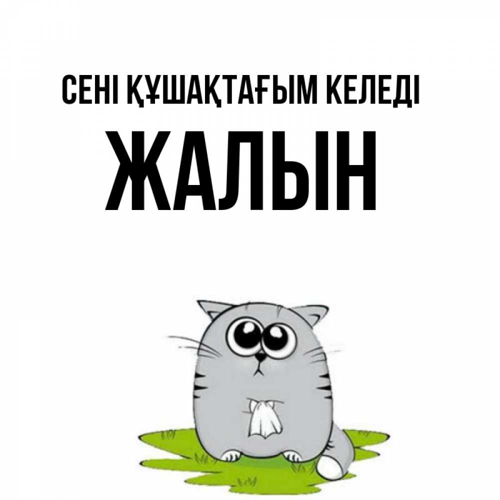 Күн сайын ашық хат с именем, Жалын сені құшақтағым келеді котик теребит платочек сидя на травке Онлайн тегін жүктеп алу тілектері бар керемет карта 