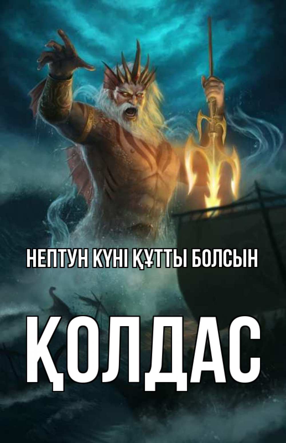 Күн сайын ашық хат с именем, Қолдас нептун күні құтты болсын с днем Нептуна Онлайн тегін жүктеп алу тілектері бар керемет карта 