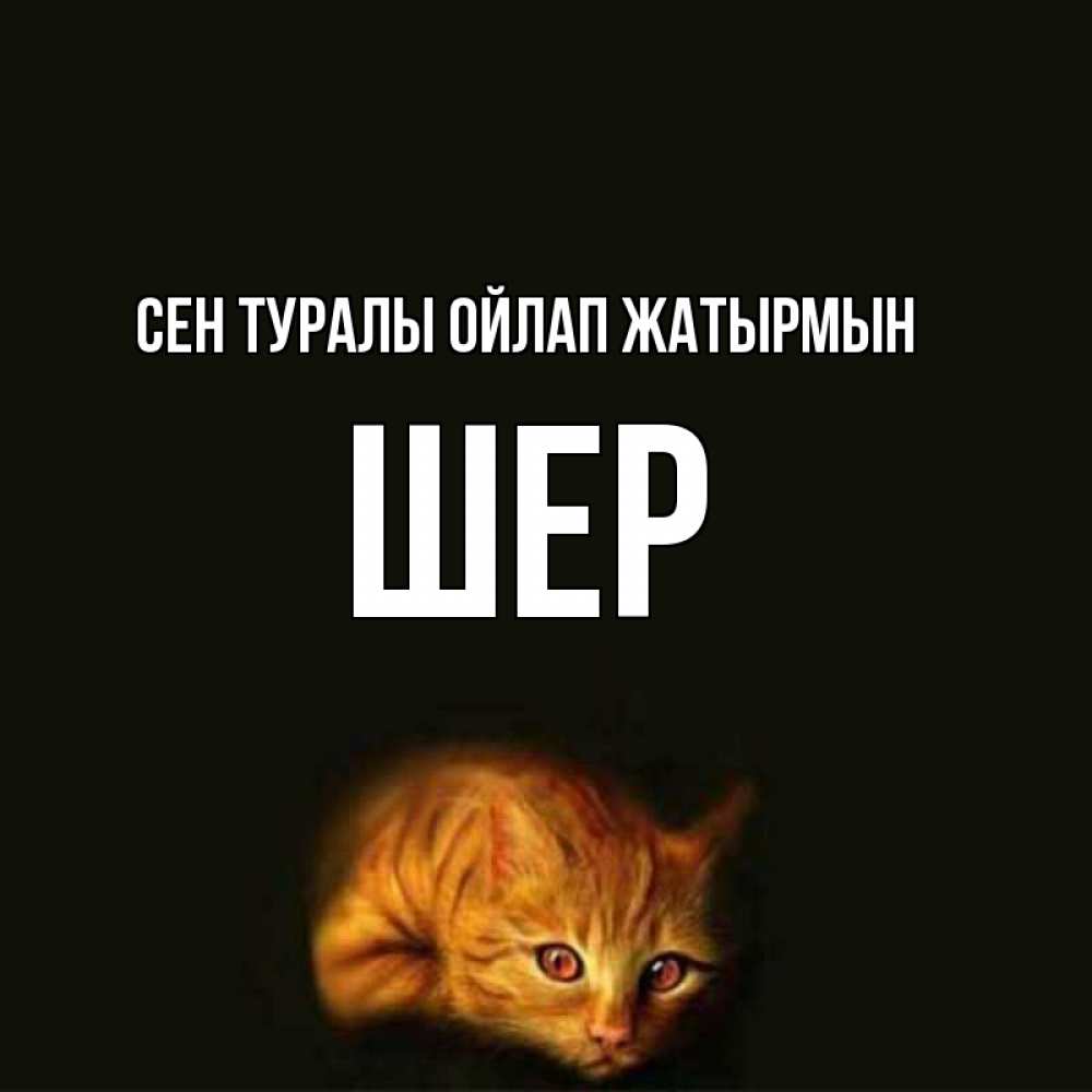 Күн сайын ашық хат с именем, ШЕР Сен туралы ойлап жатырмын рыжий Онлайн тегін жүктеп алу тілектері бар керемет карта 