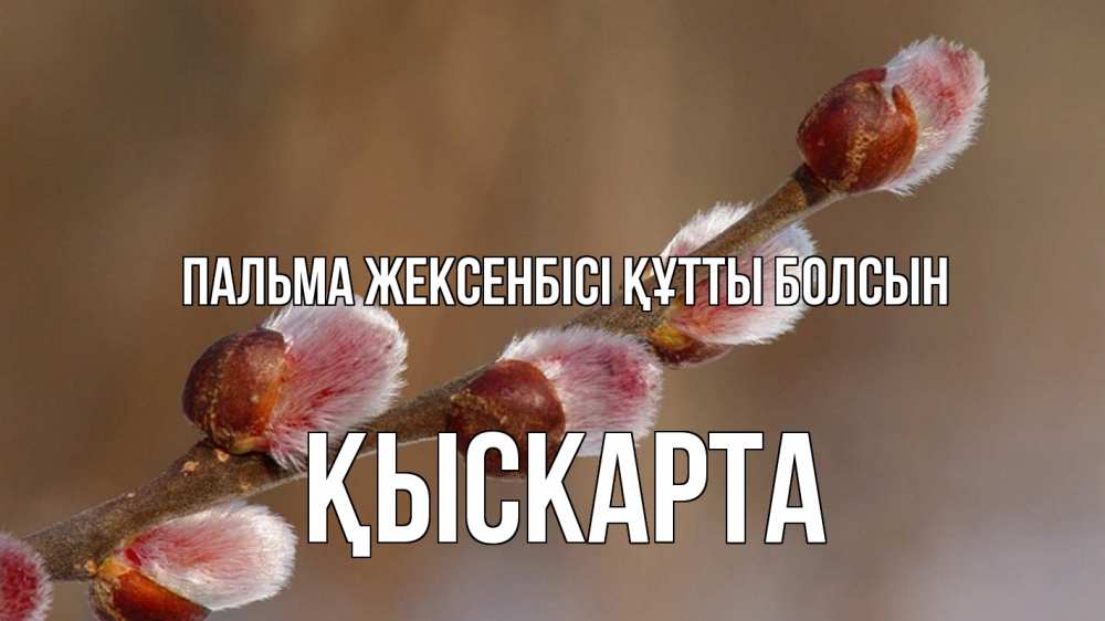 Күн сайын ашық хат с именем, Қыскарта Пальма жексенбісі құтты болсын верба Онлайн тегін жүктеп алу тілектері бар керемет карта 