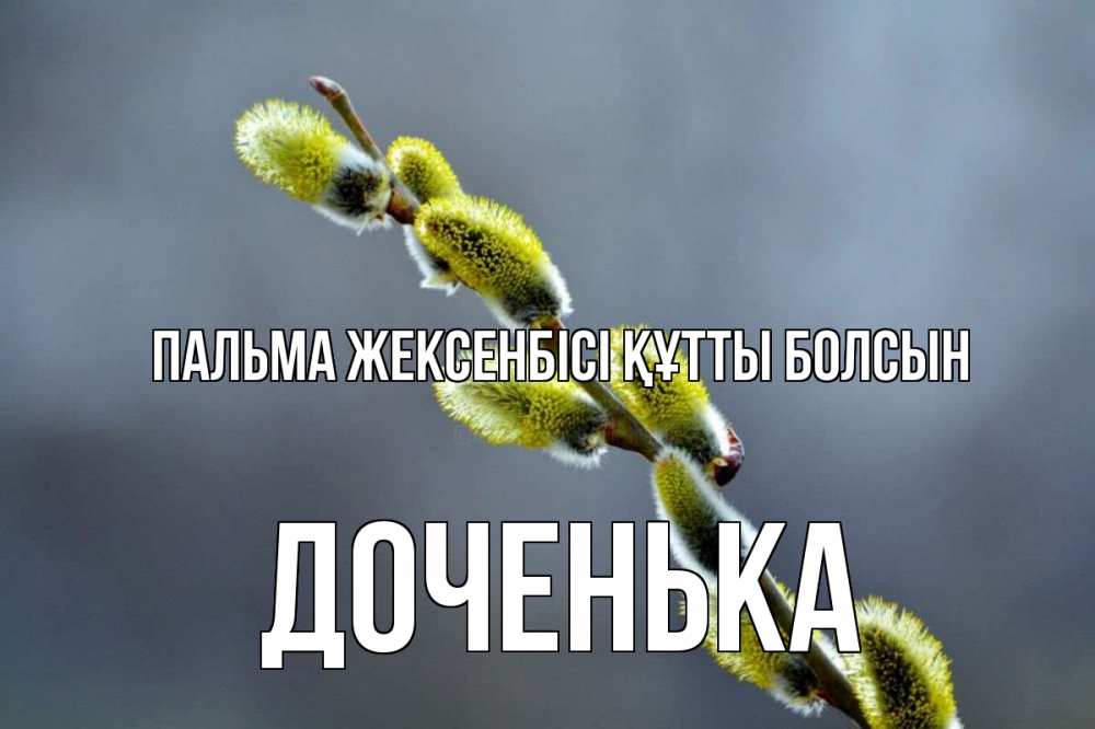 Күн сайын ашық хат с именем, Доченька Пальма жексенбісі құтты болсын верба Онлайн тегін жүктеп алу тілектері бар керемет карта 