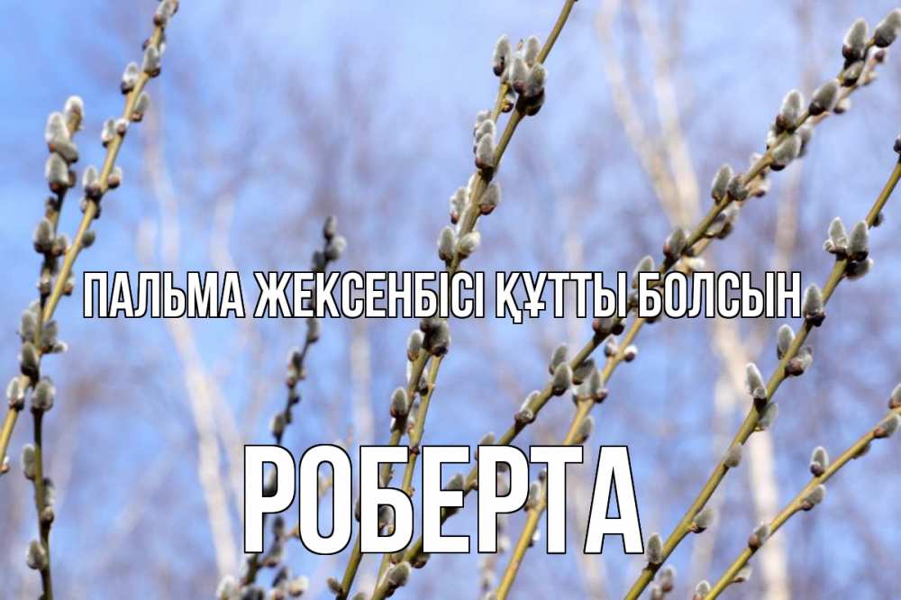 Күн сайын ашық хат с именем, Роберта Пальма жексенбісі құтты болсын верба Онлайн тегін жүктеп алу тілектері бар керемет карта 