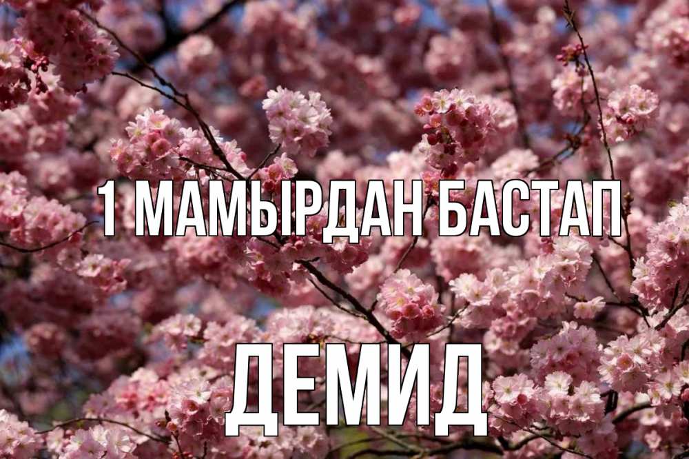Күн сайын ашық хат с именем, Демид 1 мамырдан бастап С 1 мая Онлайн тегін жүктеп алу тілектері бар керемет карта 