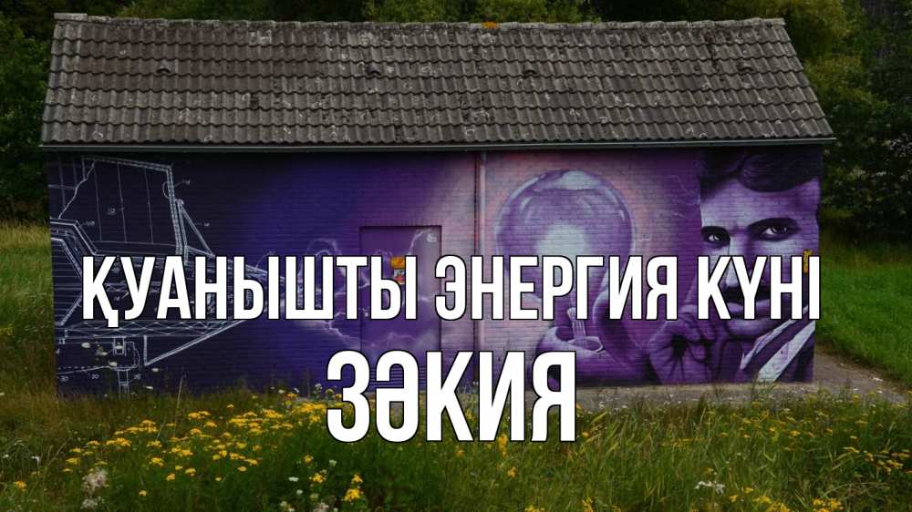 Күн сайын ашық хат с именем, ЗӘКИЯ Қуанышты энергия күні молнии, Тесла Онлайн тегін жүктеп алу тілектері бар керемет карта 