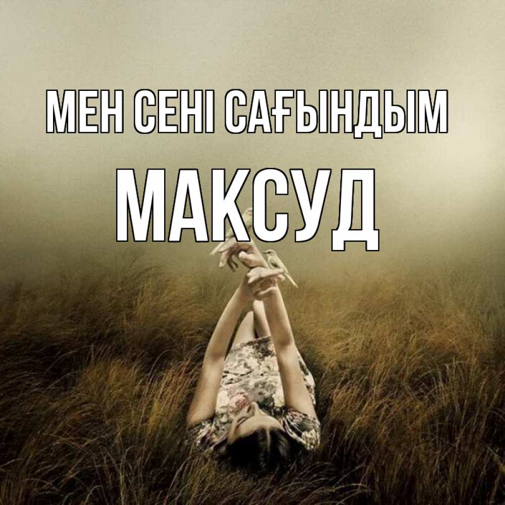 Күн сайын ашық хат с именем, Максуд Мен сені сағындым девушка с голубями Онлайн тегін жүктеп алу тілектері бар керемет карта 