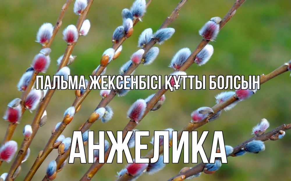 Күн сайын ашық хат с именем, Анжелика Пальма жексенбісі құтты болсын верба Онлайн тегін жүктеп алу тілектері бар керемет карта 