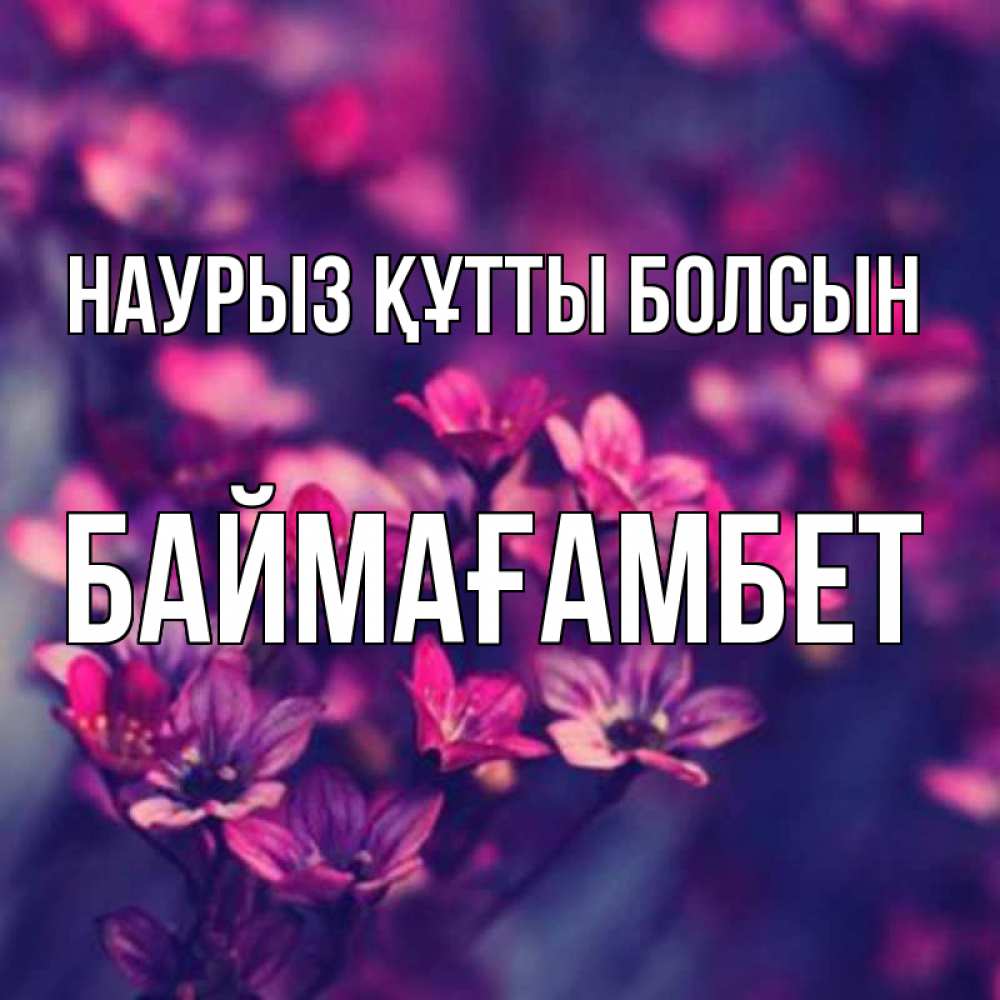 Күн сайын ашық хат с именем, Баймағамбет Наурыз құтты болсын небольшие цветы 1 Онлайн тегін жүктеп алу тілектері бар керемет карта 