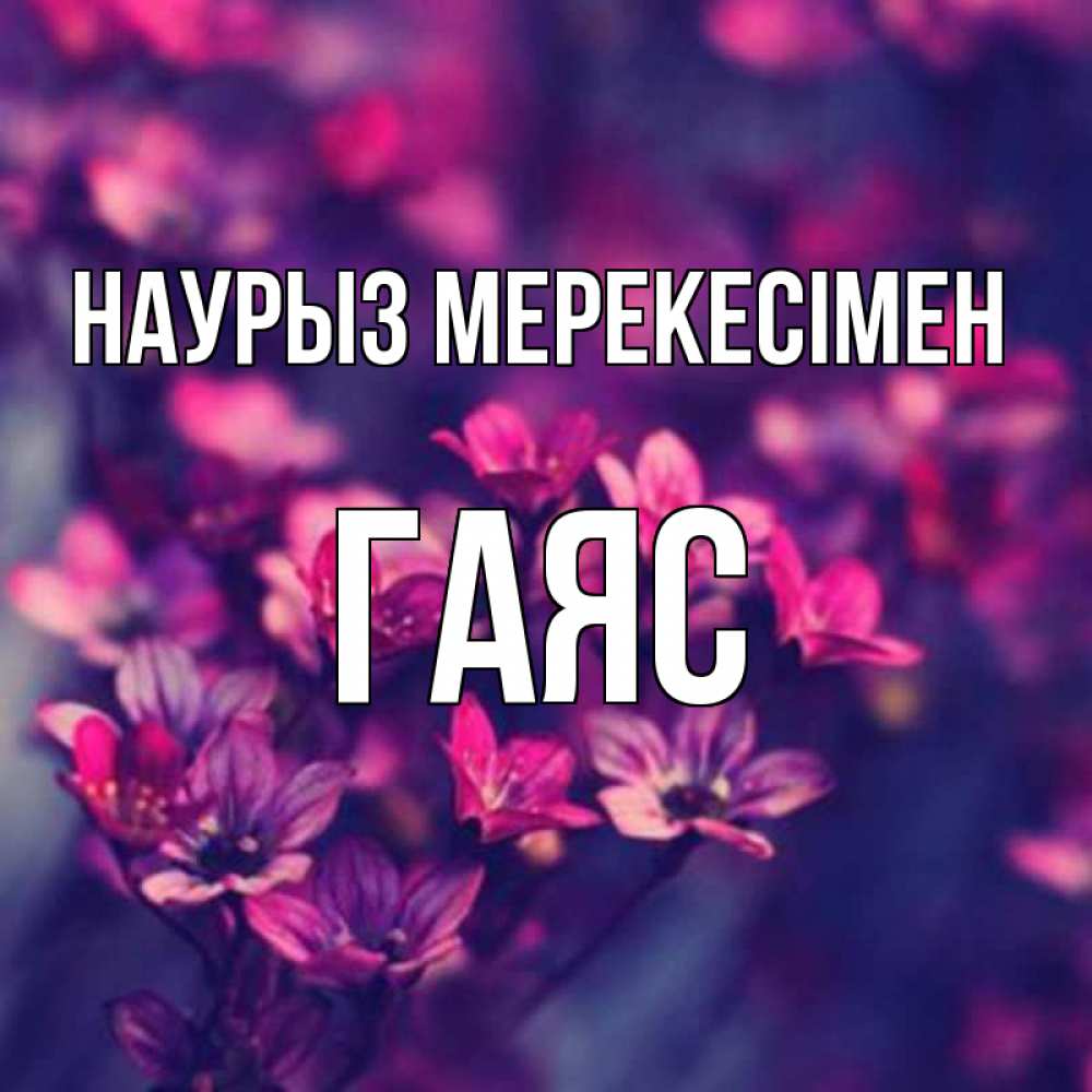 Күн сайын ашық хат с именем, Гаяс Наурыз мерекесімен небольшие цветы 1 Онлайн тегін жүктеп алу тілектері бар керемет карта 