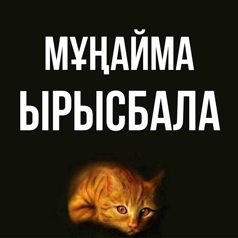 Күн сайын ашық хат с именем, ЫРЫСБАЛА Мұңайма лежащий кот в темноте Онлайн тегін жүктеп алу тілектері бар керемет карта 