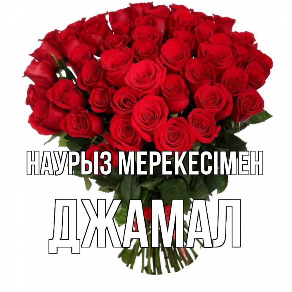 Күн сайын ашық хат с именем, Джамал Наурыз мерекесімен цветы на праздник весны наурыз 1 Онлайн тегін жүктеп алу тілектері бар керемет карта 