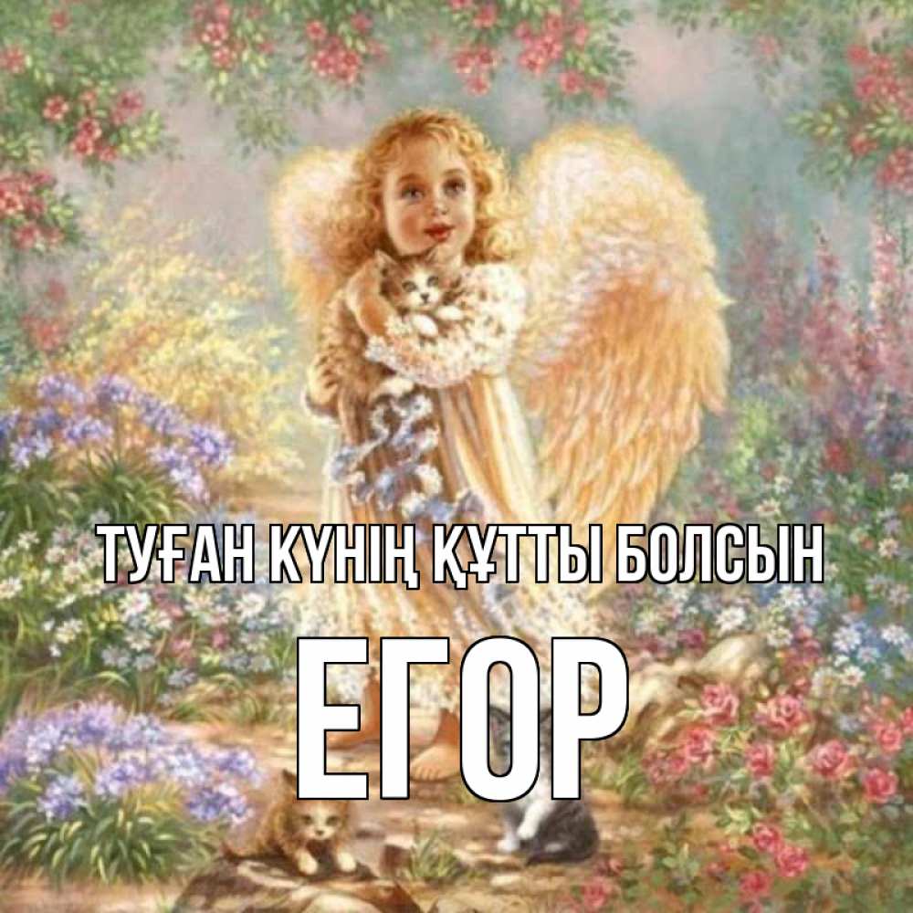 Күн сайын ашық хат с именем, Егор Туған күнің құтты болсын держит котенка Онлайн тегін жүктеп алу тілектері бар керемет карта 