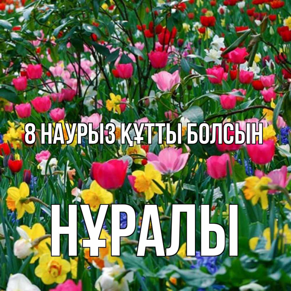Күн сайын ашық хат с именем, НҰРАЛЫ 8 наурыз құтты болсын с международным женским днем поздравления для женщины Онлайн тегін жүктеп алу тілектері бар керемет карта 