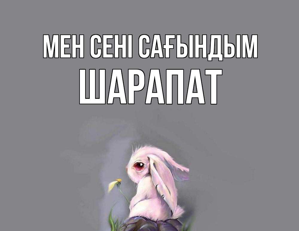 Күн сайын ашық хат с именем, ШАРАПАТ Мен сені сағындым заяц Онлайн тегін жүктеп алу тілектері бар керемет карта 