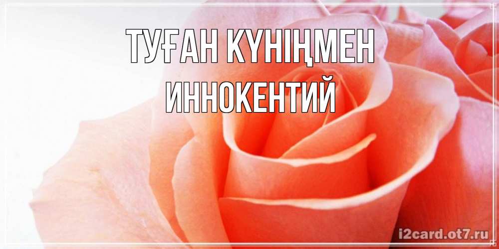 Күн сайын ашық хат с именем, Иннокентий Туған күніңмен розы для поздравления с днем рождения Онлайн тегін жүктеп алу тілектері бар керемет карта 