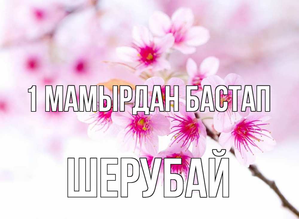 Күн сайын ашық хат с именем, ШЕРУБАЙ 1 мамырдан бастап С 1 мая 2 Онлайн тегін жүктеп алу тілектері бар керемет карта 