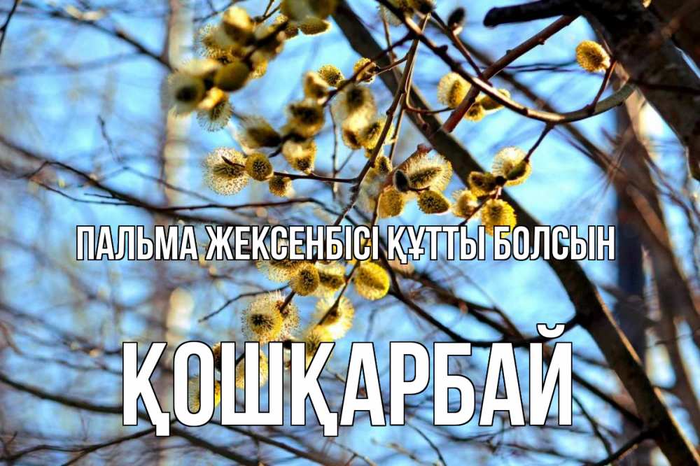 Күн сайын ашық хат с именем, ҚОШҚАРБАЙ Пальма жексенбісі құтты болсын верба Онлайн тегін жүктеп алу тілектері бар керемет карта 