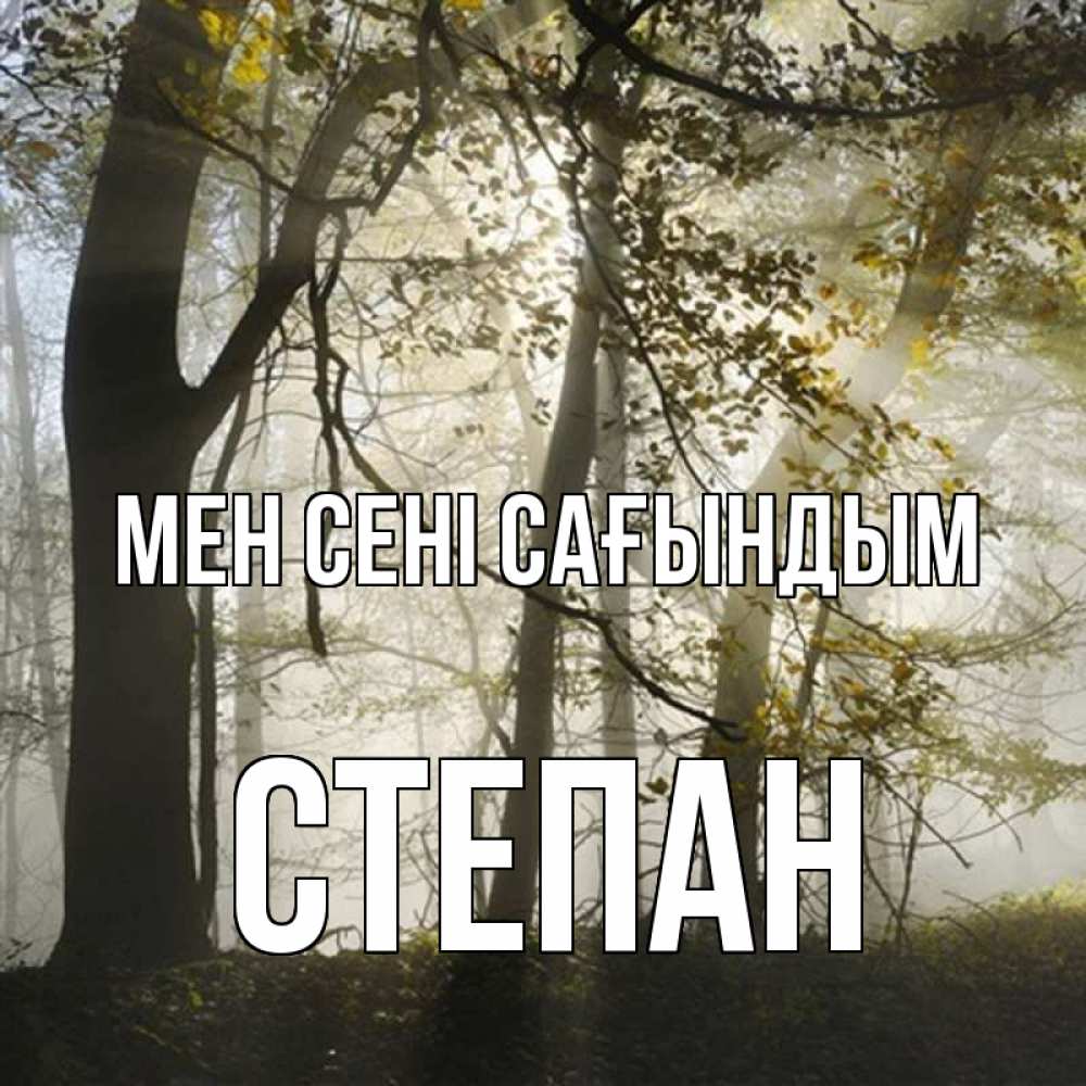 Күн сайын ашық хат с именем, Степан Мен сені сағындым грустно Онлайн тегін жүктеп алу тілектері бар керемет карта 