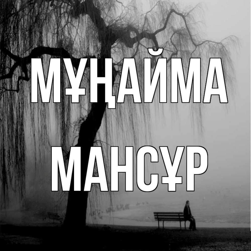 Күн сайын ашық хат с именем, МАНСҰР Мұңайма висящие ветки дерева и лавочка под деревом Онлайн тегін жүктеп алу тілектері бар керемет карта 
