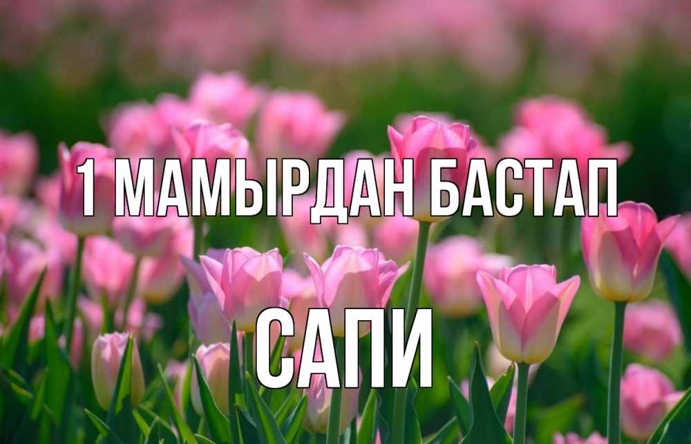 Күн сайын ашық хат с именем, САПИ 1 мамырдан бастап С 1 мая Онлайн тегін жүктеп алу тілектері бар керемет карта 