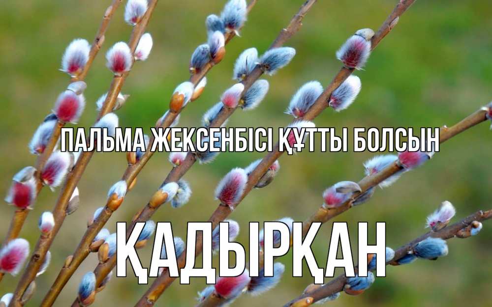 Күн сайын ашық хат с именем, Қадырқан Пальма жексенбісі құтты болсын верба Онлайн тегін жүктеп алу тілектері бар керемет карта 