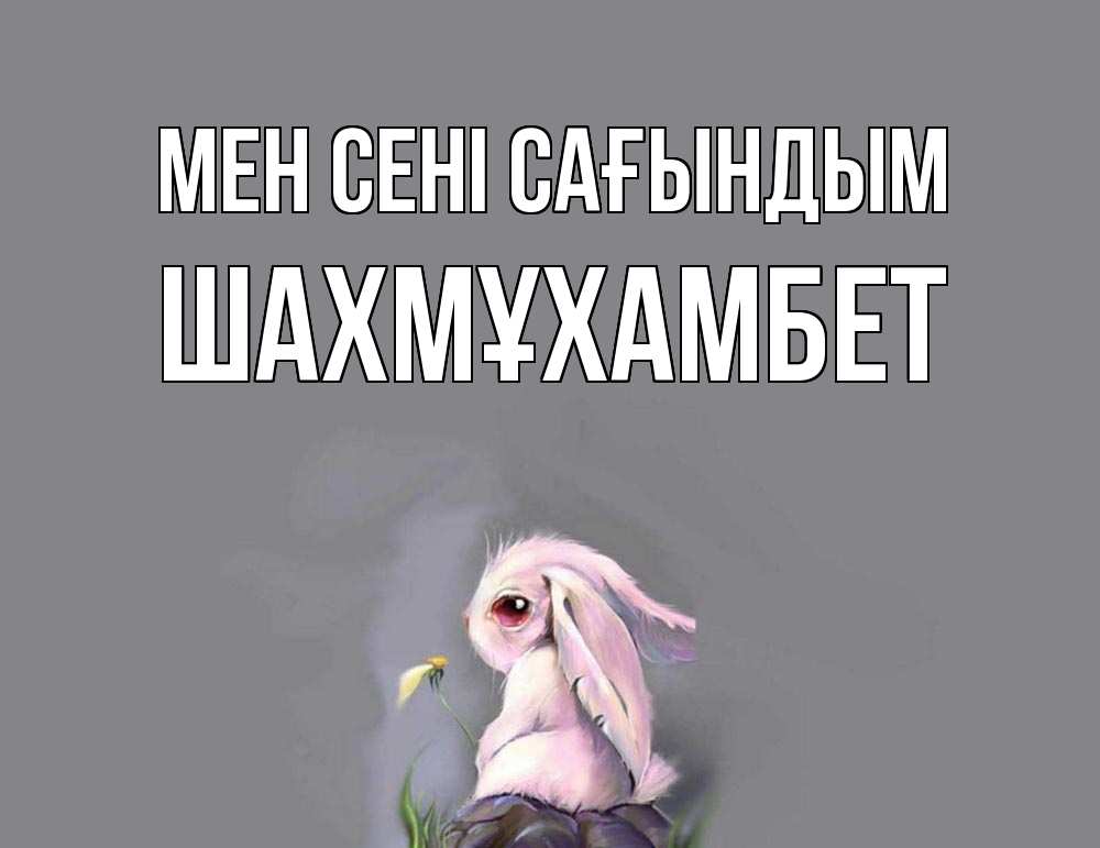 Күн сайын ашық хат с именем, ШАХМҰХАМБЕТ Мен сені сағындым заяц Онлайн тегін жүктеп алу тілектері бар керемет карта 