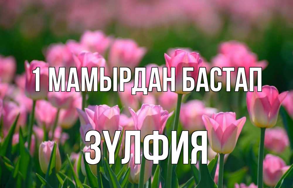 Күн сайын ашық хат с именем, ЗҮЛФИЯ 1 мамырдан бастап С 1 мая Онлайн тегін жүктеп алу тілектері бар керемет карта 