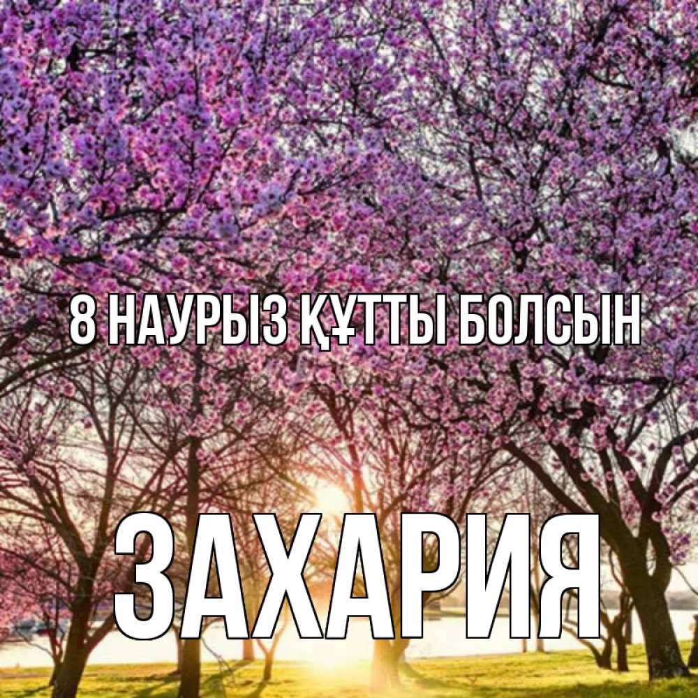 Күн сайын ашық хат с именем, Захария 8 наурыз құтты болсын международный женский день Онлайн тегін жүктеп алу тілектері бар керемет карта 
