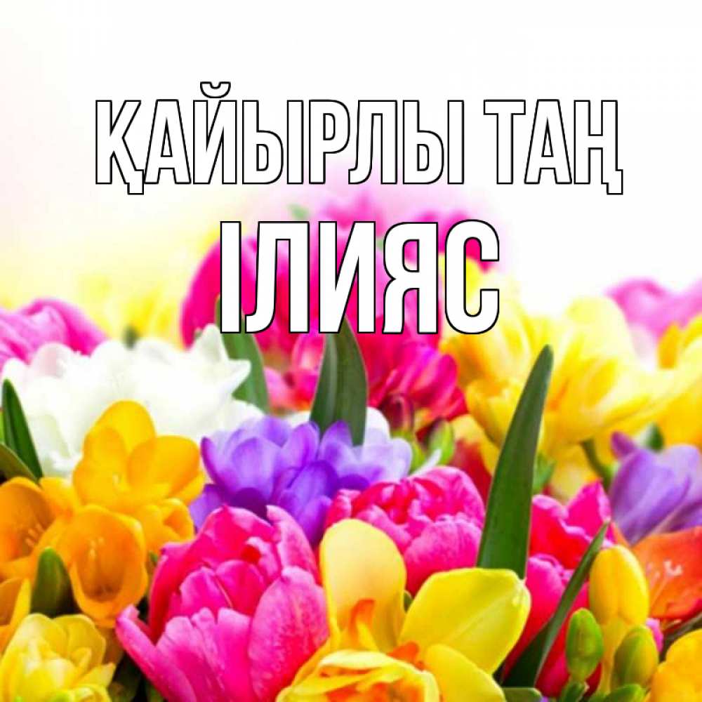 Күн сайын ашық хат с именем, ІЛИЯС Қайырлы таң создать открытку со свое подписью Онлайн тегін жүктеп алу тілектері бар керемет карта 