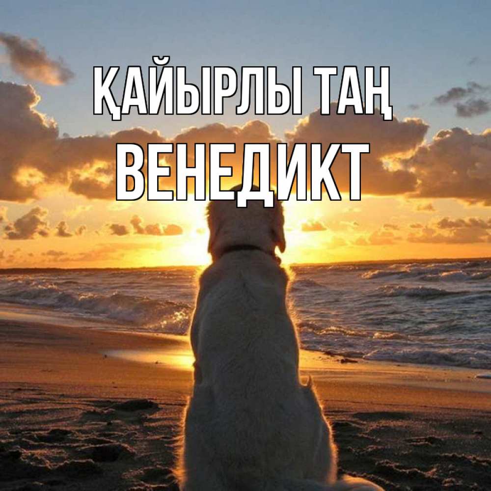 Күн сайын ашық хат с именем, Венедикт Қайырлы таң восход солнца Онлайн тегін жүктеп алу тілектері бар керемет карта 