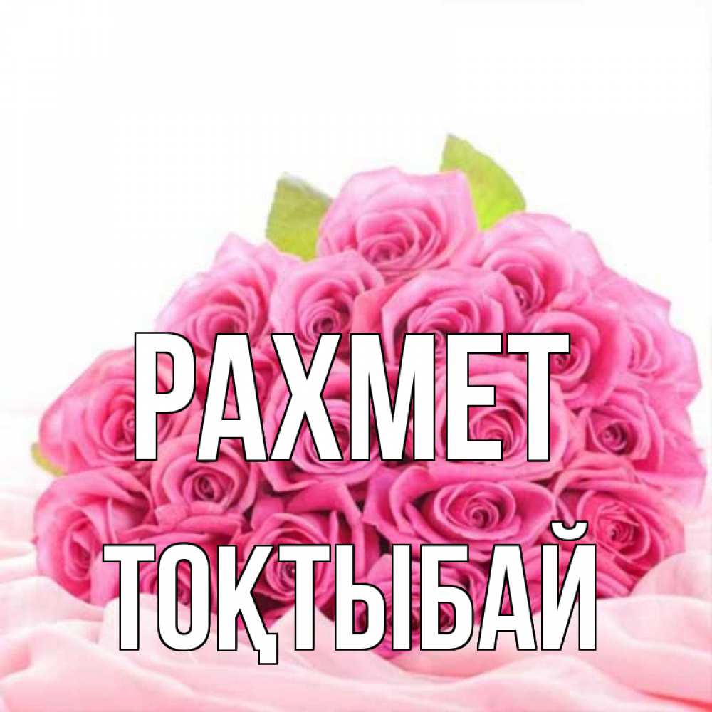 Күн сайын ашық хат с именем, ТОҚТЫБАЙ рахмет розовые розы с подписью Онлайн тегін жүктеп алу тілектері бар керемет карта 
